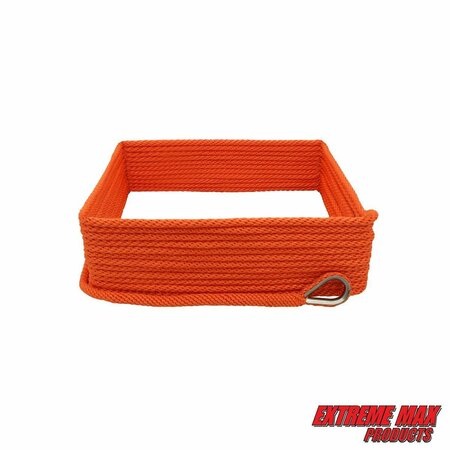 EXTREME MAX Extreme Max 3006.2654 BoatTector Solid Braid MFP Anchor Line with Thimble - 3/8" x 100', Neon Orange 3006.2654